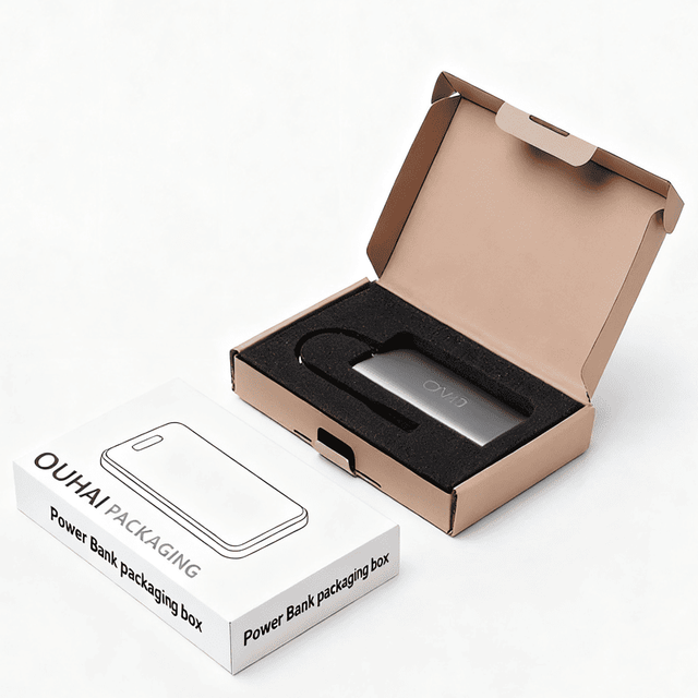 Eco Friendly Power Bank Packaging Boxes with Custom Logo Durable Corrugated Paper Shipping Mailer Box Apply to Gift and Retail