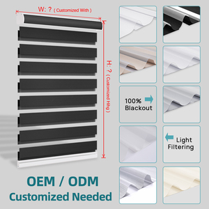 Hai Lớp Điện Nhà Thông Minh Zebra Rèm Shades & cửa chớp cơ giới Zebra Rèm cho phòng khách cửa sổ văn phòng - Product Image 2