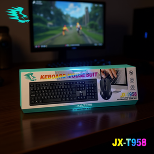 ชุดคีย์บอร์ดเมาส์ JX T958 ชุดเกมมืออาชีพพร้อมไฟแบ็คไลท์ LED สำหรับเล่นเกม - Product Image 3