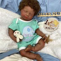 Poupée Reborn Bébé Cheveux Implantés Personnalisés 20 Pouces LOULOU Corps Entièrement en Silicone Lesté Toucher Réaliste Poupée de Collection pour la Revente