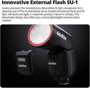 Flash para Cámara <span class=keywords><strong>Godox</strong></span> <span class=keywords><strong>V1</strong></span> Pro C V1Pro-C, 76 Ws, 2.4 G, TTL, 1/8000 HSS, 500 Destellos de Potencia Completa, Tiempo de Reciclaje de 1.3 s, Batería de Iones de Litio de 2980 mAh - Product Image 3