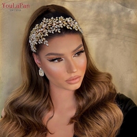YouLaPan HP434 Serre-tête élégant pour femme, bijou de cheveux nuptial en perles, accessoire de coiffure de mariée haut de gamme pour fête