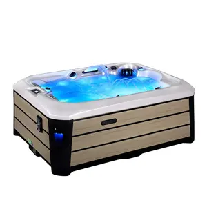 Sunrans Kwaliteit Luxe Hot Tube Outdoor Whirlpool Massage Badkuip 3 Persoons Balboa Mini Hot Tub Swim Spa