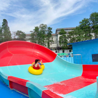 Toboggan aquatique durable en fibre de verre certifié CE EN1176, idéal pour le développement immobilier, intérieur et extérieur