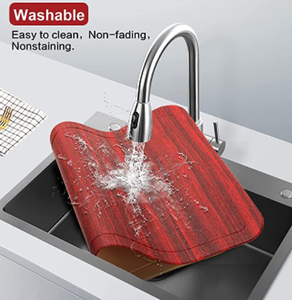 Napperon en Faux cuir en PVC, 1 pièce, en <span class=keywords><strong>vinyle</strong></span> lavable, lavable, anti-antidérapants, résistant à l'eau et à la chaleur - Product Image 6