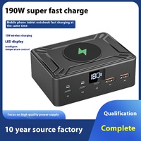 Station de charge rapide USB multi-ports 190W à 5 ports, adaptateur de chargeur GAN multi-ports pour téléphones mobiles et tablettes