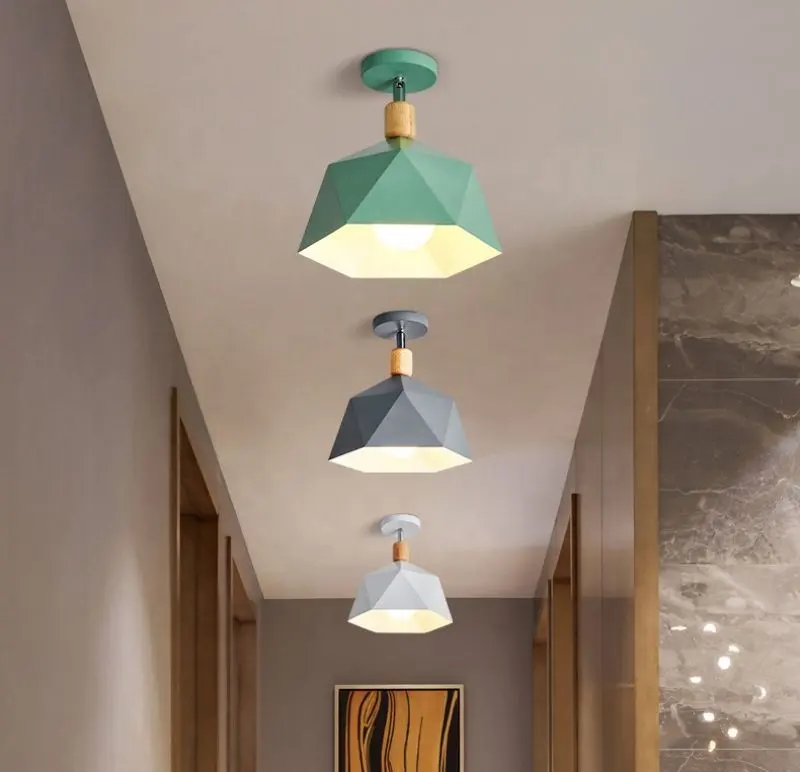 Nordic Ceiling Lights Modern LED Ceiling Lamp Wooden Indoor Lamps Bedroom Kitchen Living Room Decor Lighting Luminaires