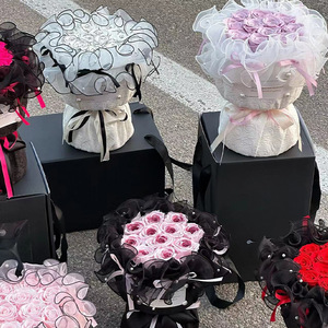 Biglietto <span class=keywords><strong>di</strong></span> <span class=keywords><strong>auguri</strong></span> personalizzato per la laurea in Chiffon rosa eterno Bouquet <span class=keywords><strong>di</strong></span> balletto conservato <span class=keywords><strong>fiori</strong></span> <span class=keywords><strong>di</strong></span> lunga durata 3-5 anni per la festa della mamma - Product Image 3