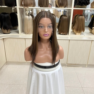 Pelucas de Cabello Humano Virgen Chino de Lujo al por Mayor de Fábrica, Pelucas Judías con Frente de Encaje Transparente HD, Largas y sin Pegamento - Product Image 1