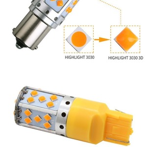 Ampoule LED Yosovlamp T20 7440 3030 35SMD sans erreur Canbus pour clignotant et feu arrière Opel Astra W21W <span class=keywords><strong>WY21W</strong></span> 12V 24W Ambre - Product Image 6