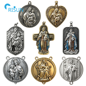 Medalla Personalizada <span class=keywords><strong>de</strong></span> la Virgen del Carmen, Centro <span class=keywords><strong>de</strong></span> Rosario Católico Religioso, Colgante, Collar, Medallón, Amuleto <span class=keywords><strong>de</strong></span> la Santa Virgen del Carmen - Product Image 1
