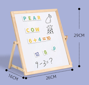 Caballete de dibujo DIY de doble cara de madera multifunción plegable, juegos de mesa, aprendizaje educativo, juguetes de matemáticas, tablero de dibujo para niños - Product Image 6