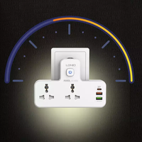 LDNIO SC2311 Prise d'alimentation universelle 2 ports + 1PD + 1 QC 3.0 + 1 USB NIGHT-LAMP EU US UK PLUG Power STRIP Prise murale
