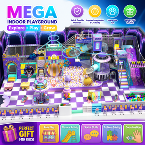Custom Themed Children <b>Indoor</b> Playground with <b>Slide</b> Maze for Birthday Party Venue CE Certified - Product Image 1