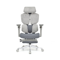 Chaise Gamer Robuste Multi-positions Confortable Pivotante Réglable Chaise de jeu ergonomique inclinable avec support lombaire et repose-pieds