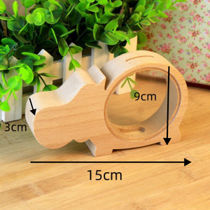 Tirelire en bois créative <span class=keywords><strong>LYP</strong></span> Brand L-2061, design animal mignon, décoration d'intérieur, boîte à monnaie, rangement de pièces de monnaie, logo personnalisable, emballage - Product Image 6