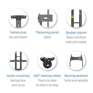 Support TV mobile KLC-150B pour bureau, 32-65 pouces, pour événements, stand d'exposition, montage <span class=keywords><strong>avec</strong></span> plateau pour <span class=keywords><strong>lecteur</strong></span> <span class=keywords><strong>DVD</strong></span>, intégration du système audiovisuel - Product Image 3