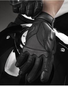 Accessoires pour moto, gants de moto en cuir ventilés à doigts complets, fabriqués en peau de mouton - Product Image 5