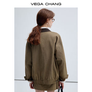 بدلة خريفية أنيقة من فيغا تشانغ، معطف كارجو عصري جديد مع تنورة قصيرة - Product Image 5