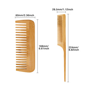 Eco Friendly Bamboo Hair Comb with Smooth <b>Rounded</b> Teeth for Gentle Detangling Comfortable Daily Hair Care - Product Image 6