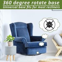 YOYOW Plateau pivotant rond en métal robuste, base rotative à 360 degrés, 20 pouces, pour canapé, fauteuil inclinable, salle à manger, salon, meubles