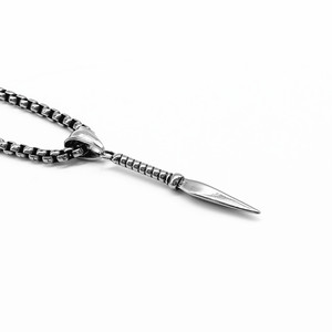 yunnique Stainless Steel Spike Pendant <b>Necklace</b> For Men Geometric Design Fashion Jewelry - Product Image 1