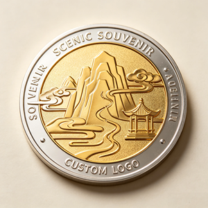 Moneda Conmemorativa Bicolor de Cobre Grabada, Souvenir de Atracción Turística, Regalo de Aniversario Personalizado para Institutos de Formación, ¡Gran Venta! - Product Image 4