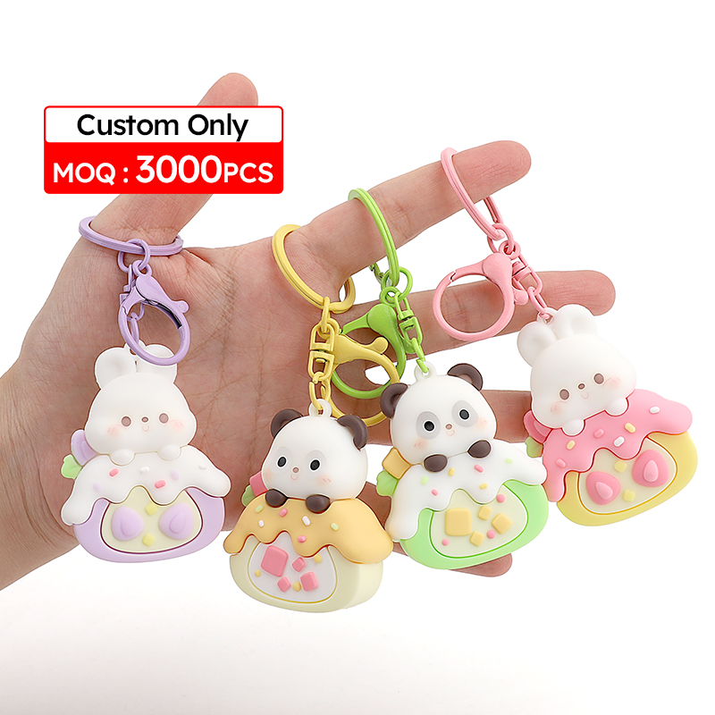 key chains for cosmetics sample custom logo