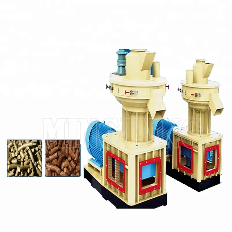 Pellet Making Machine 1-10t/h Biomass Straw Rice Husk Firewood Waste Briquette Vertical Ring Die Biomass Wood New Product 2020