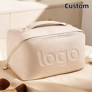 Borse per il Trucco Personalizzate all'Ingrosso, <span class=keywords><strong>Impermeabili</strong></span>, Portatili, Ecologiche, in Pelle PU, Organizer da Viaggio per Cosmetici con Cerniera - Product Image 1