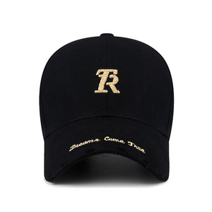 Unisex <b>Baseball</b> <b>Cap</b> Embroidered Letter Hard Top Sun Protection Duckbill <b>Cap</b> Spring Summer Polyester Cotton Yarn - Product Image 1