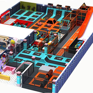 Equipo de parque de trampolín interior de fábrica de diseño personalizado Características divertidas con toboganes ligeros Juegos suaves Piscinas de bolas - Product Image 1