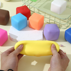 Custom Logo Ice Cube Squishy Toys Square Shape Stress Cube Relief Maltose <b>Squeeze</b> <b>Ball</b> Sensory Toys - Product Image 2