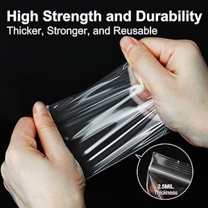 Huamaohengchun 1200Pcs <b>Small</b> PE Classic Plastic Bags Jewelry 3x4'' Resealable 2 Mil (2 Layer) Shandong - Product Image 2