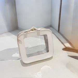 New Simple White PVC Cosmetic Bag Logo <b>Small</b> Transparent Portable Lipstick Air <b>Cushion</b> Case Fashionable Makeup Organizer - Product Image 4