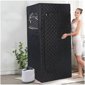 Fuerle Draagbare Roodlicht Stoomsauna Spa Opvouwbare Tent Body Shaper Saunabox Met 2,6l Stoomgenerator