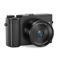16X Zoom ile 64MP 4K Retro dijital kamera, 2.8 "HD dokunmatik ekran, çift Lens, tip-c Webcam, LED dolgu ışığı, seyahat için taşınabilir