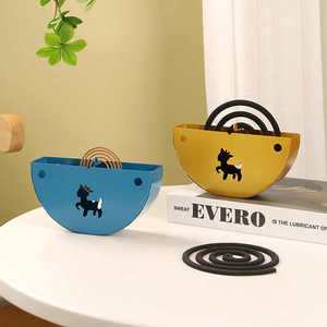 Khung nhang muỗi hình bán nguyệt rỗng, kiểu hoạt hình sáng tạo, chất liệu sắt, dùng cho phòng ngủ màu xám - Product Image 4