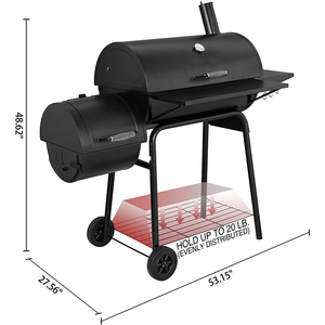 الفناء الخلفي حديقة BBQ الطبخ المطبخ في الهواء الطلق مع تدخين أوفست مع عجلات - Product Image 2