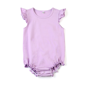 Monogram ชุดบับเบิ้ลสำหรับทารกหญิง,ชุดถักแบบไม่มีช่องว่างบูติกชุดรอมเปอร์ถักสำหรับฤดูร้อน - Product Image 3