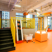 Jeu de construction sur le thème du chantier, maison de jeu de construction, équipement de terrain de jeu intérieur souple, jeu de rôle pour enfants