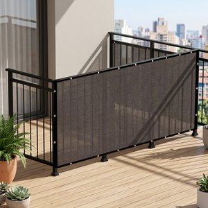 Brise-vue de balcon en HDPE, protection UV, résistant aux intempéries, pour terrasse, patio, jardin, piscine, porche, garde-corps - Product Image 3