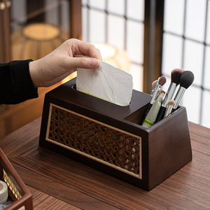 Rattan Tissue Box <b>Bamboo</b> Material Japanese Style Home Bedroom Living Room Coffee <b>Table</b> Decorative Storage Organizer - Product Image 2