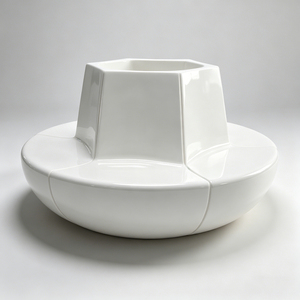 Banc de lecture extérieur créatif en fibre de verre, modulaire, avec jardinière intégrée, artistique, pour espace d'étude - Product Image 1