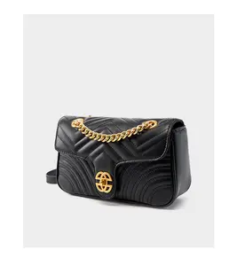 Tas selempang fesyen untuk wanita, tas dompet selempang kulit PU lembut klasik