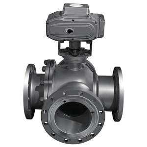 วาล์วบอลไฟฟ้าอัตโนมัติแบบมีหน้าแปลน 4 ทาง ขนาด 3 นิ้ว รุ่น COVNA - Product Image 1