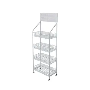 Metal Supermarket Display Stand Store Display Rack Retail Storage Rack