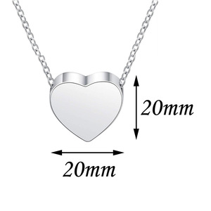 Dropshipping perhiasan kremasi untuk abu hati liontin kalung Memorial Tempat abu baja nirkarat personalisasi kenang-kenangan - Product Image 5