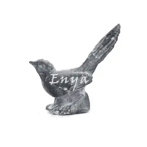 Ornamenti da giardino per la casa in metallo all'ingrosso decorazione per esterni in ghisa statua di scultura di uccelli gufo di piccoli animali