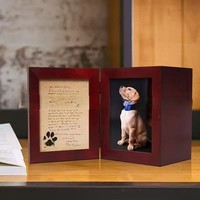 Nouveau style cercueil triangulaire occidental en bois massif pour cendres d'animaux de compagnie, cercueil funéraire pour chat, fournitures commémoratives